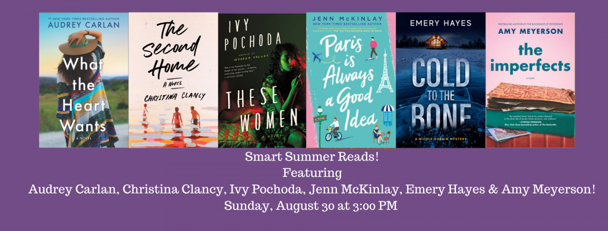 Smart Summer Reads August 2020 authors with book jackets